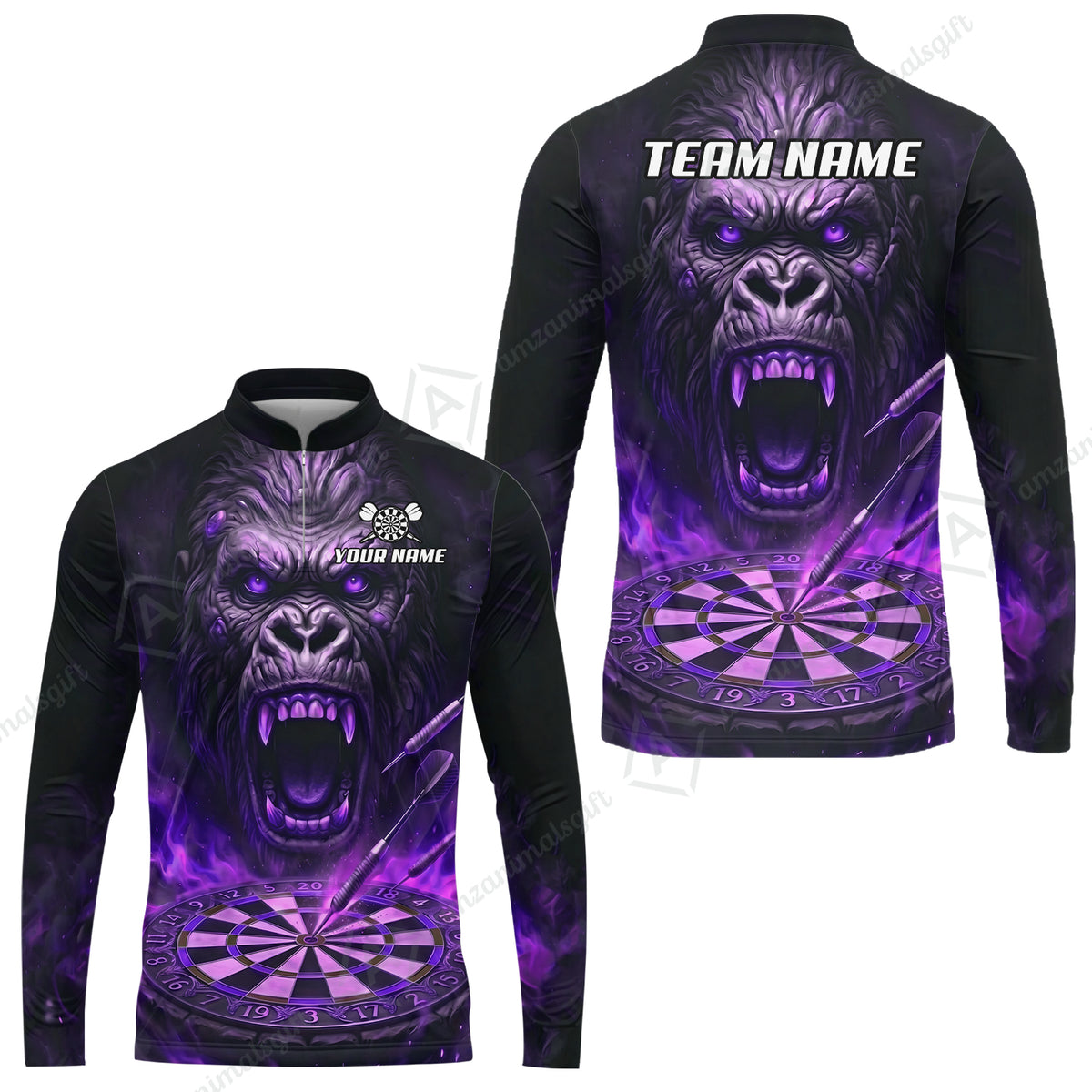 Long Sleeve Jersey Shirt||Purple
