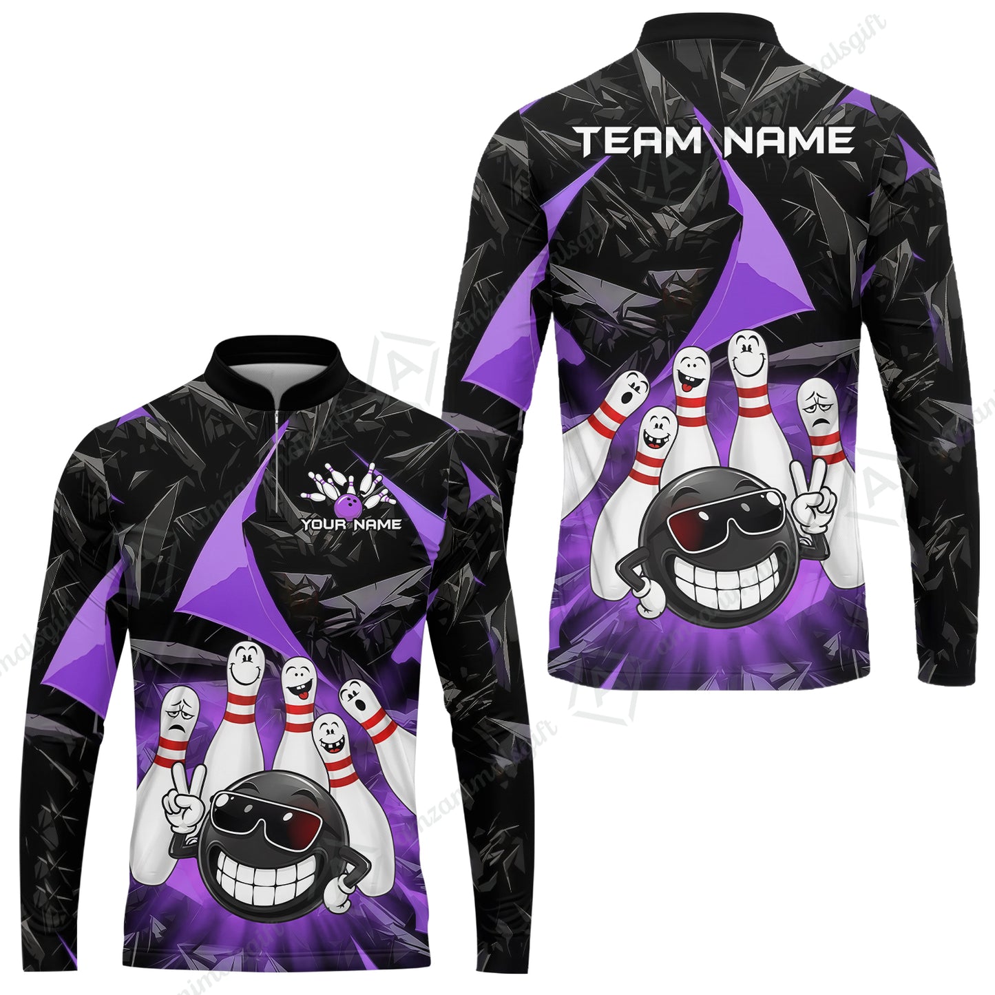 Long Sleeve Jersey Shirt||Purple