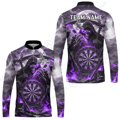 Long Sleeve Jersey Shirt||Purple