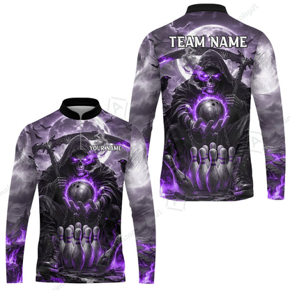 Long Sleeve Jersey Shirt||Purple