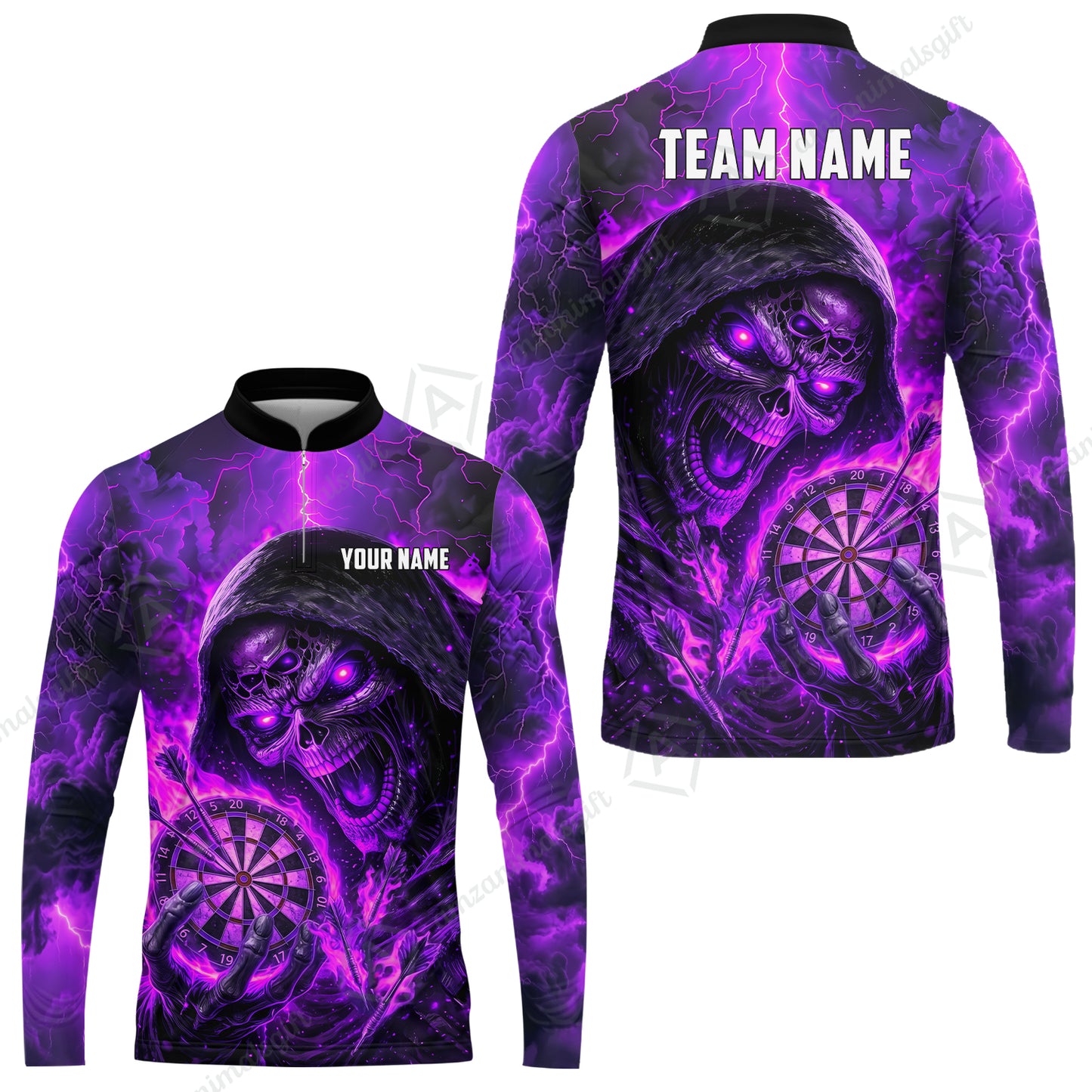 Long Sleeve Jersey Shirt||Purple
