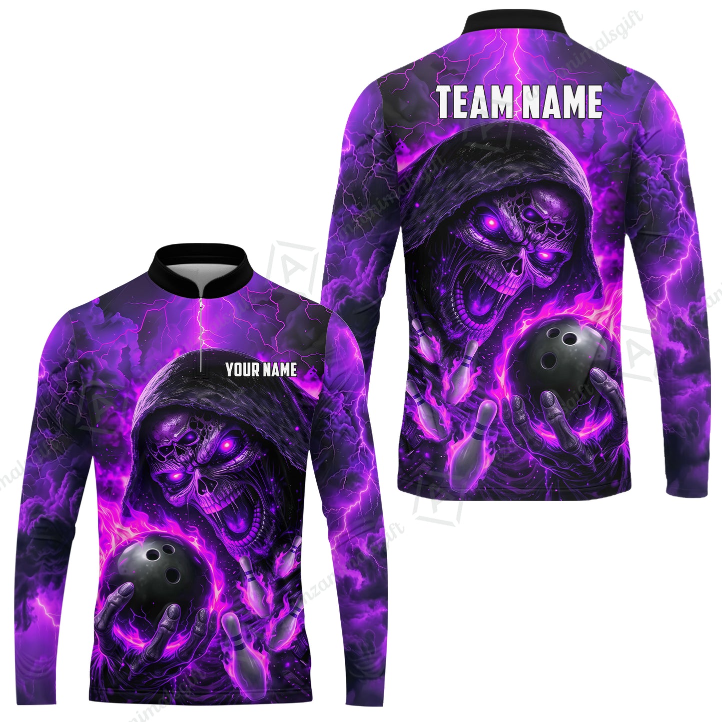 Long Sleeve Jersey Shirt||Purple