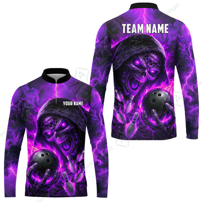Long Sleeve Jersey Shirt||Purple
