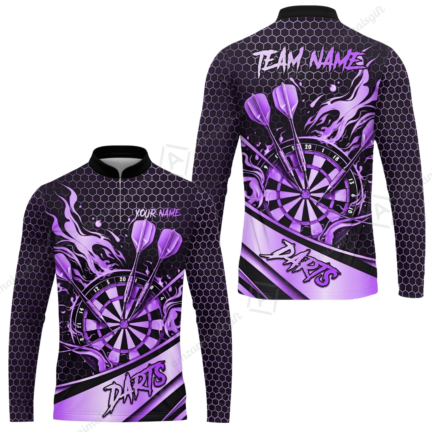 Long Sleeve Jersey Shirt||Purple