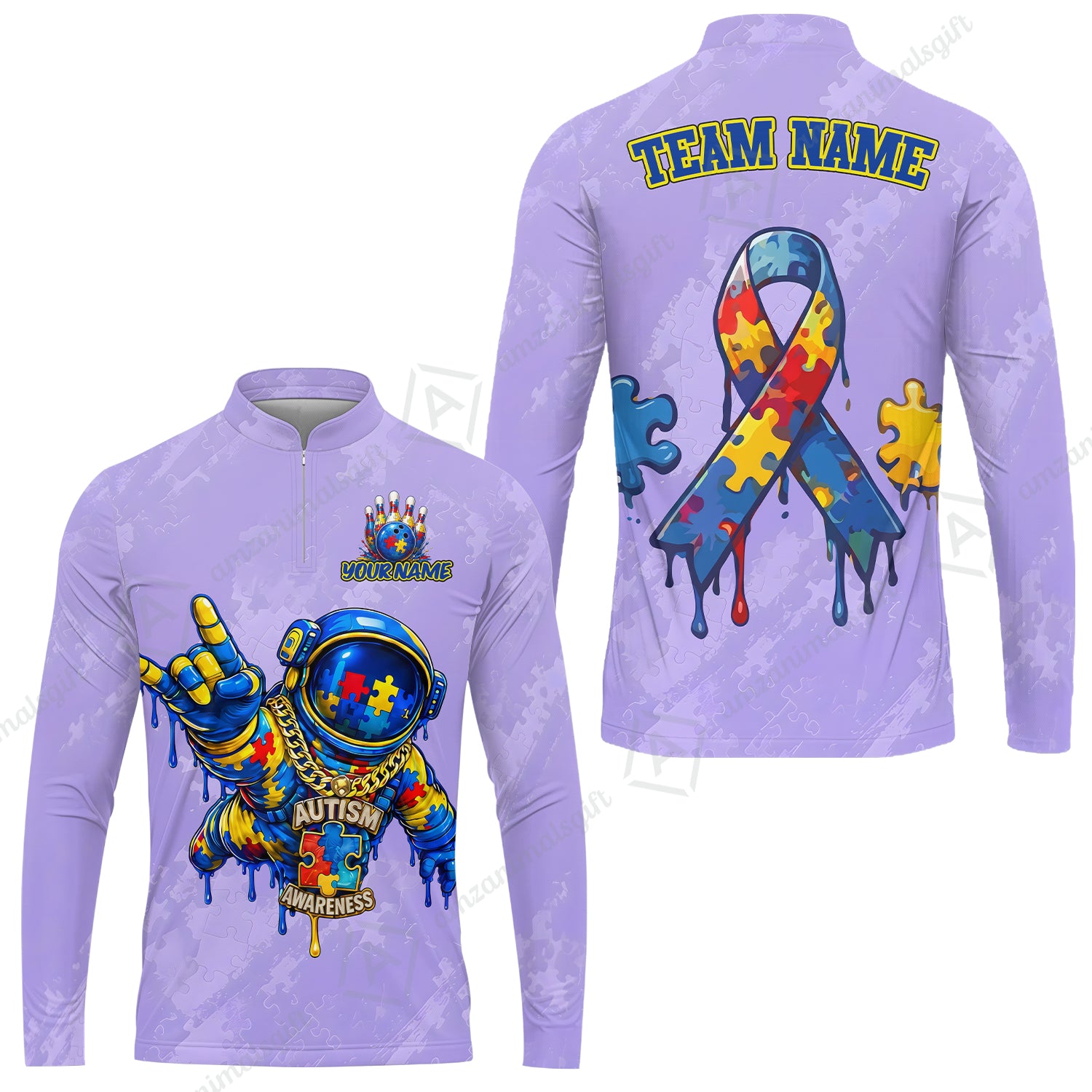 Long Sleeve Jersey Shirt||Purple