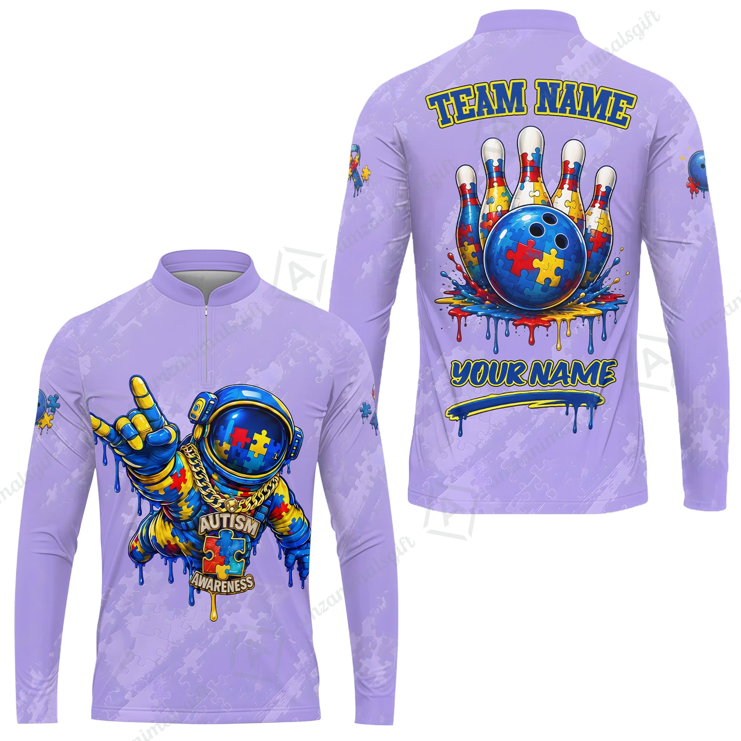 Long Sleeve Jersey Shirt||Purple