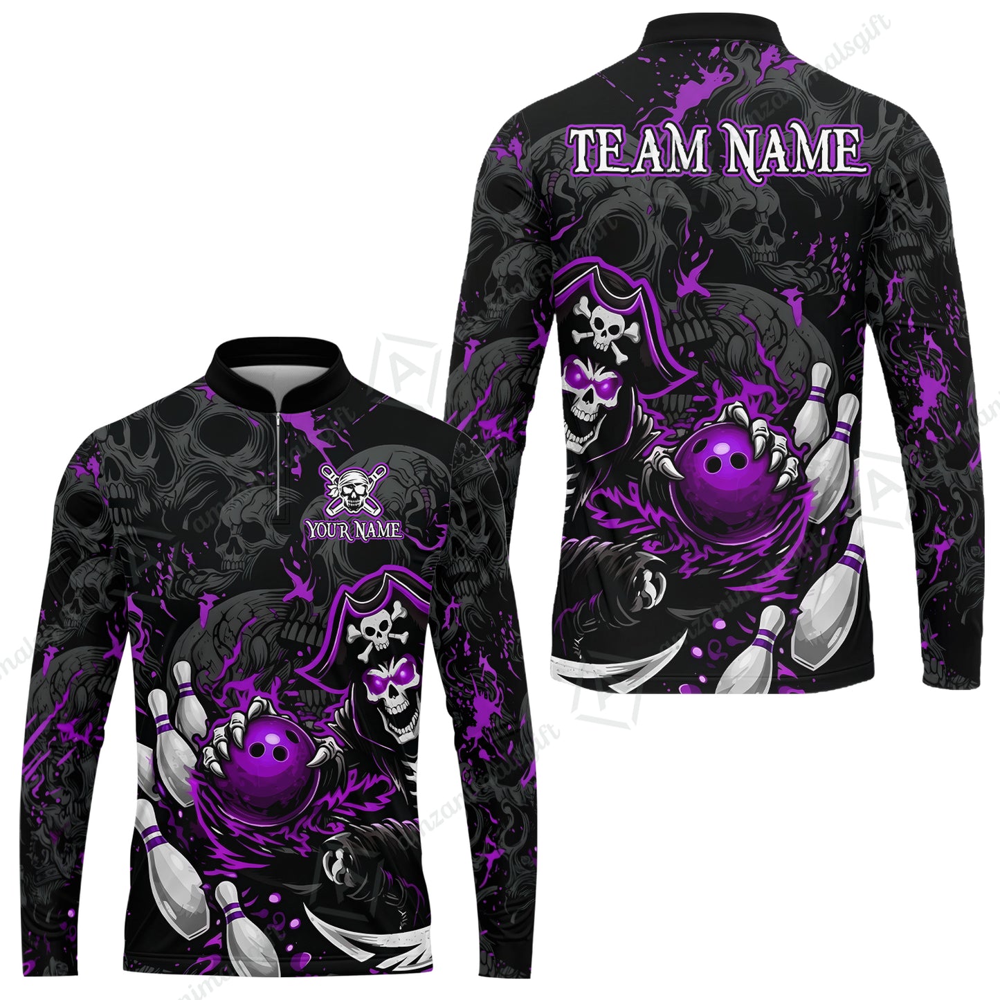 Long Sleeve Jersey Shirt||Purple