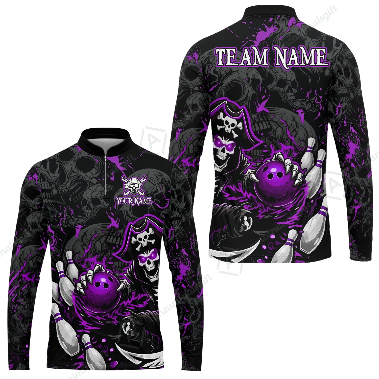 Long Sleeve Jersey Shirt||Purple
