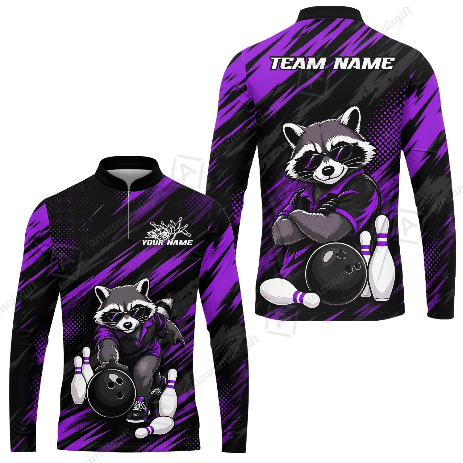 Long Sleeve Jersey Shirt||Purple