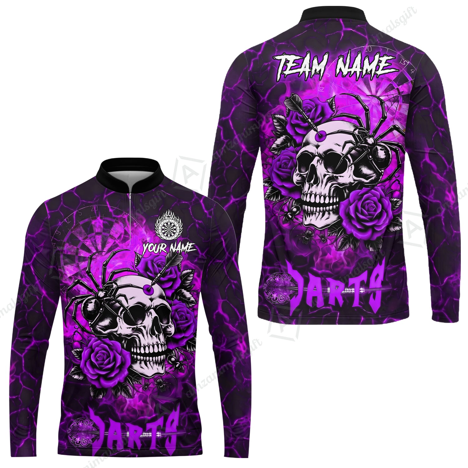 Long Sleeve Jersey Shirt||Purple