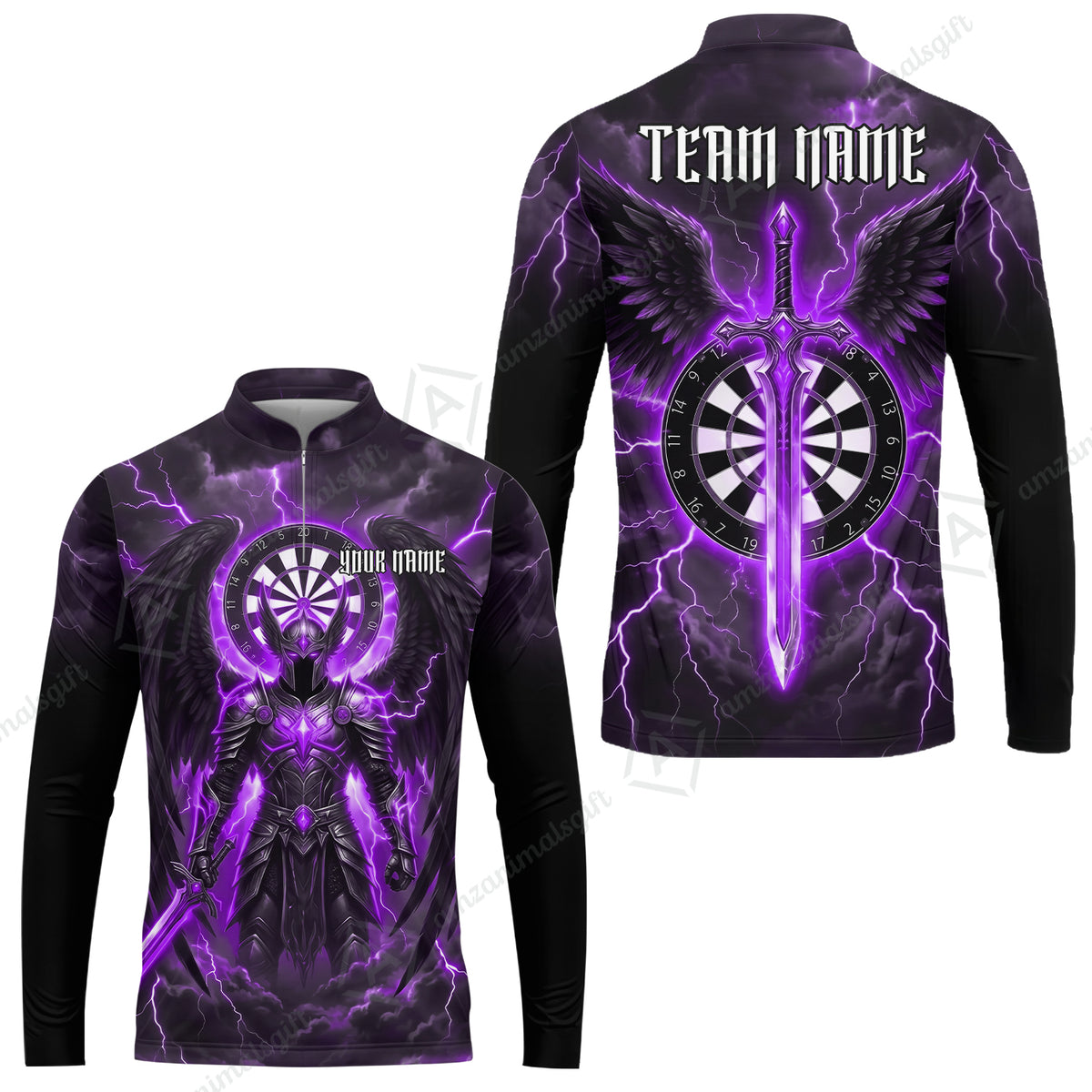 Long Sleeve Jersey Shirt||Purple
