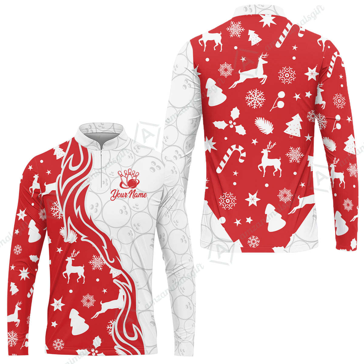 Long Sleeve Jersey Shirt||Red