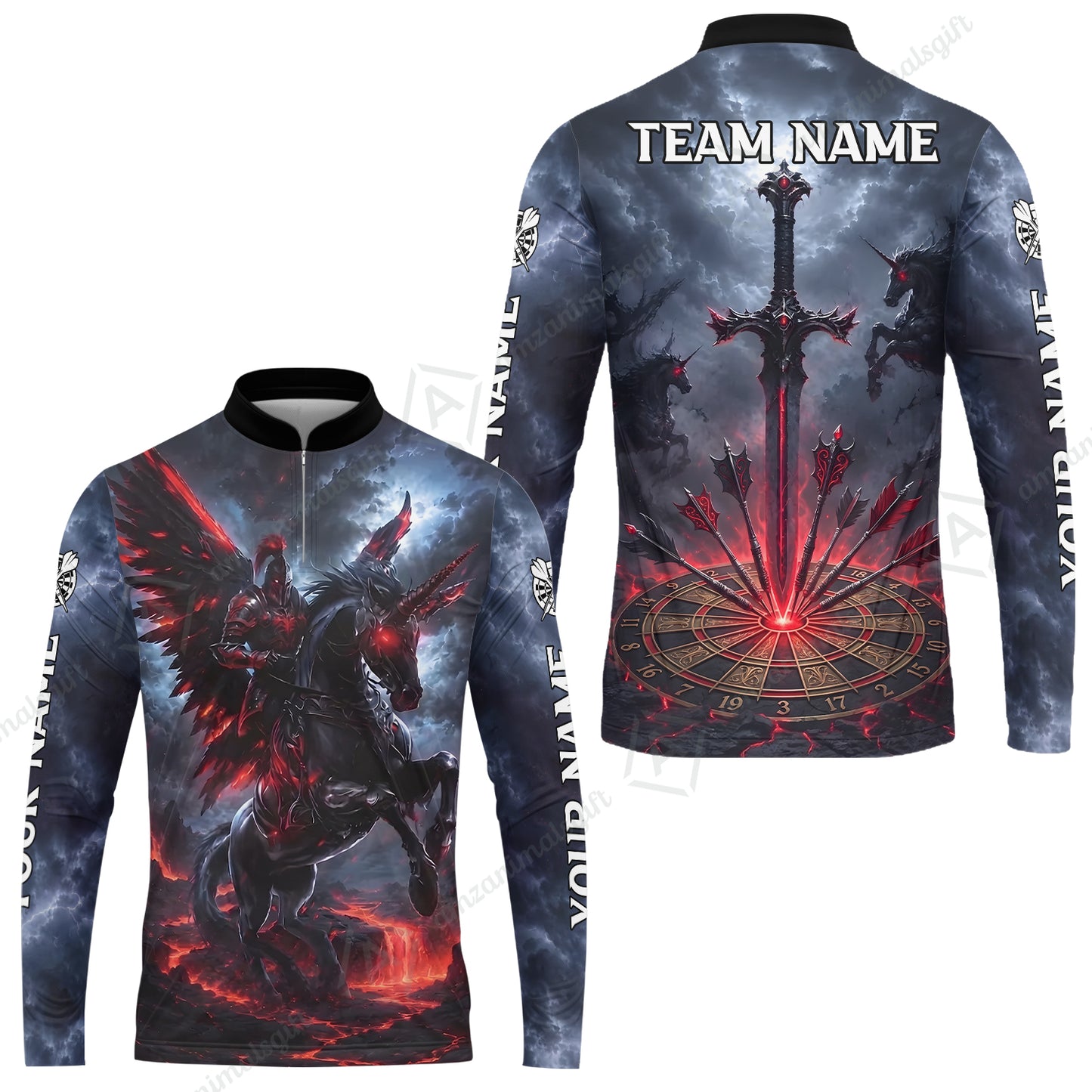 Long Sleeve Jersey Shirt||Red