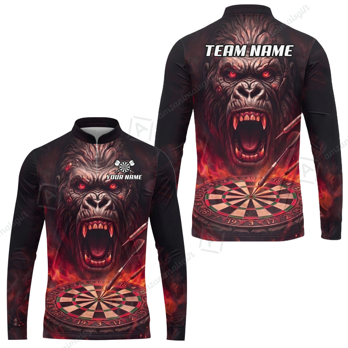 Long Sleeve Jersey Shirt||Red
