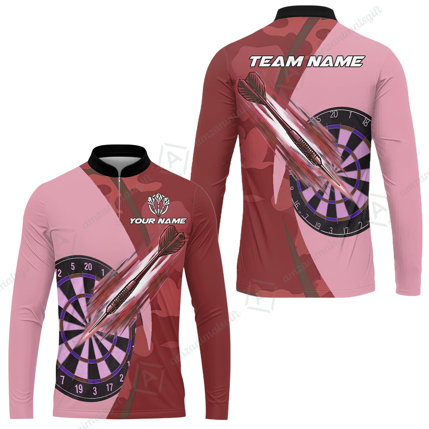 Long Sleeve Jersey Shirt||Red