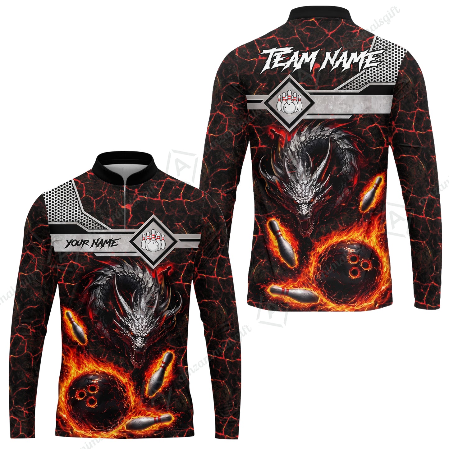 Long Sleeve Jersey Shirt||Red