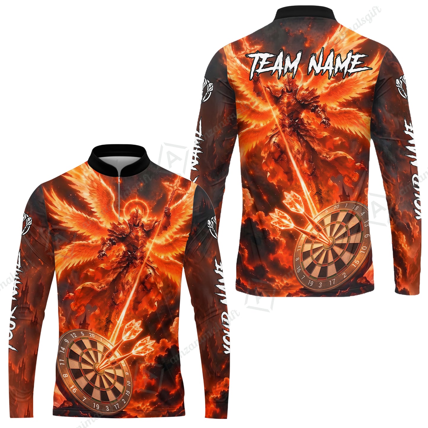 Long Sleeve Jersey Shirt||Red