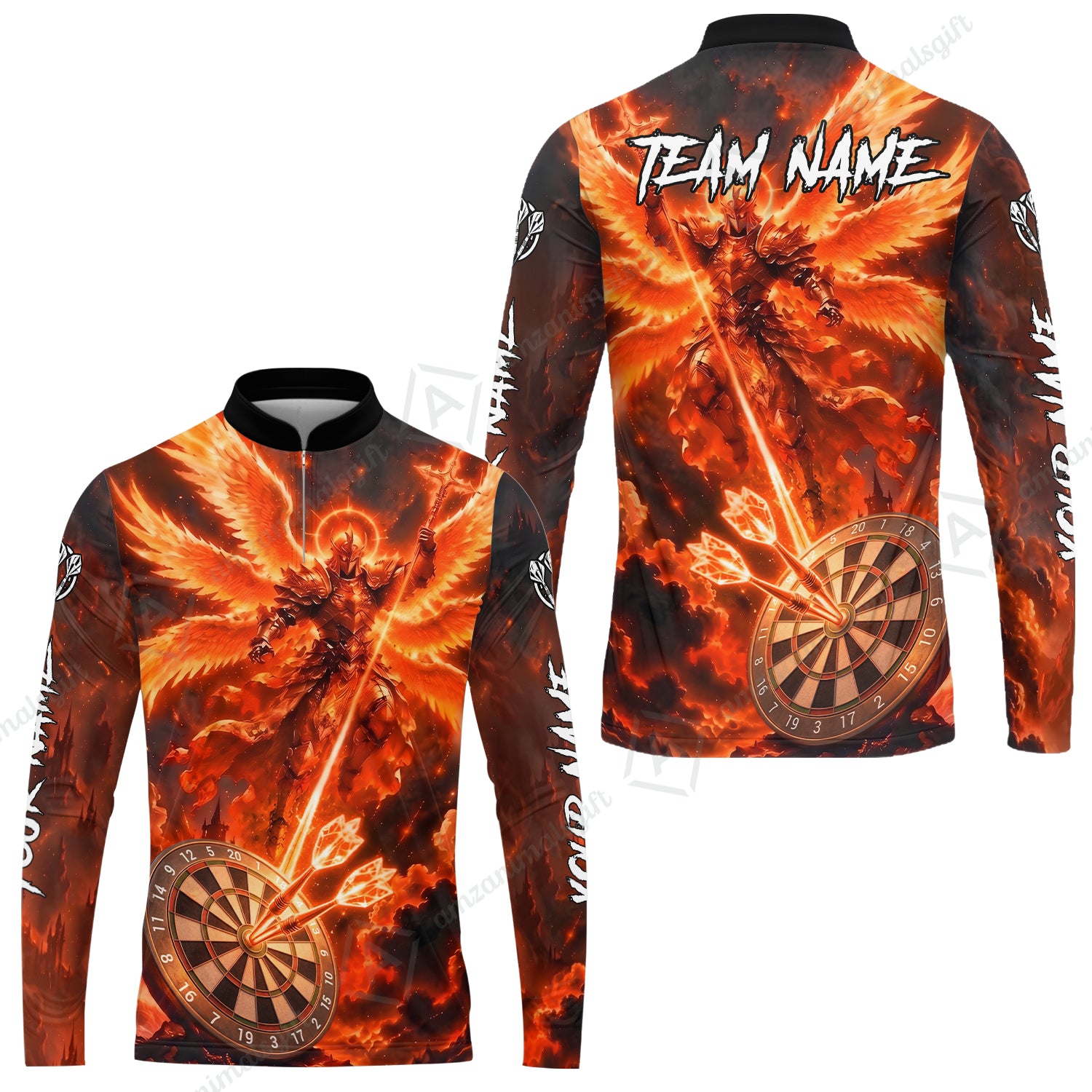Long Sleeve Jersey Shirt||Red