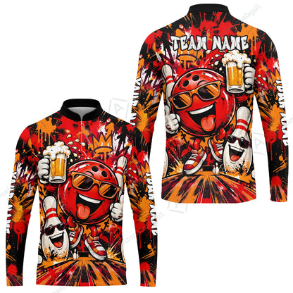 Long Sleeve Jersey Shirt||Red