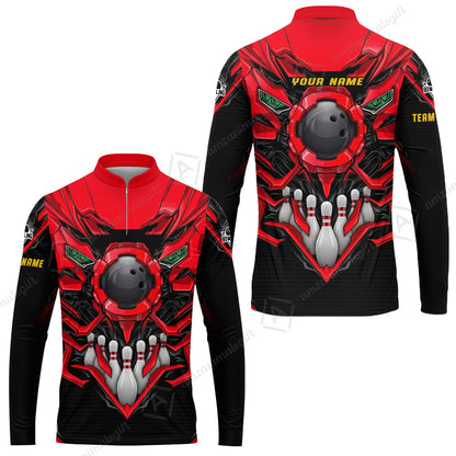 Long Sleeve Jersey Shirt||Red
