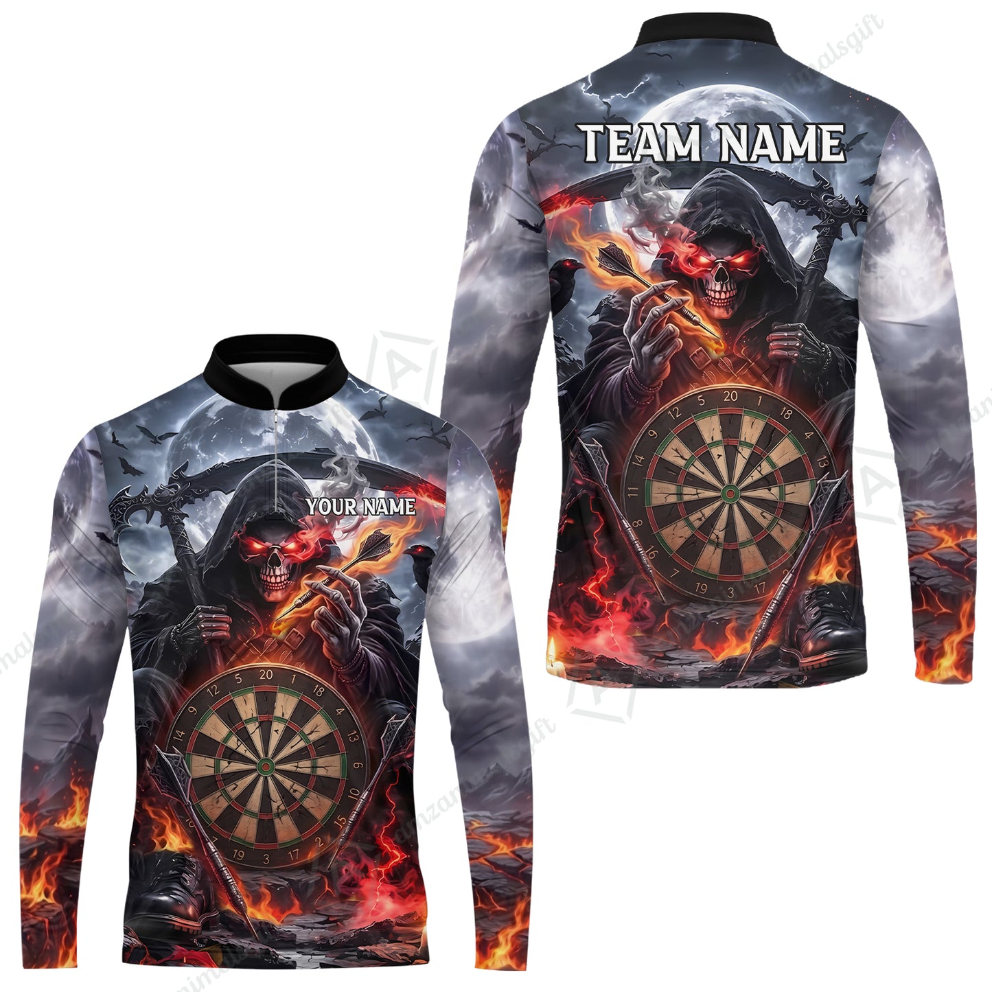 Long Sleeve Jersey Shirt||Red