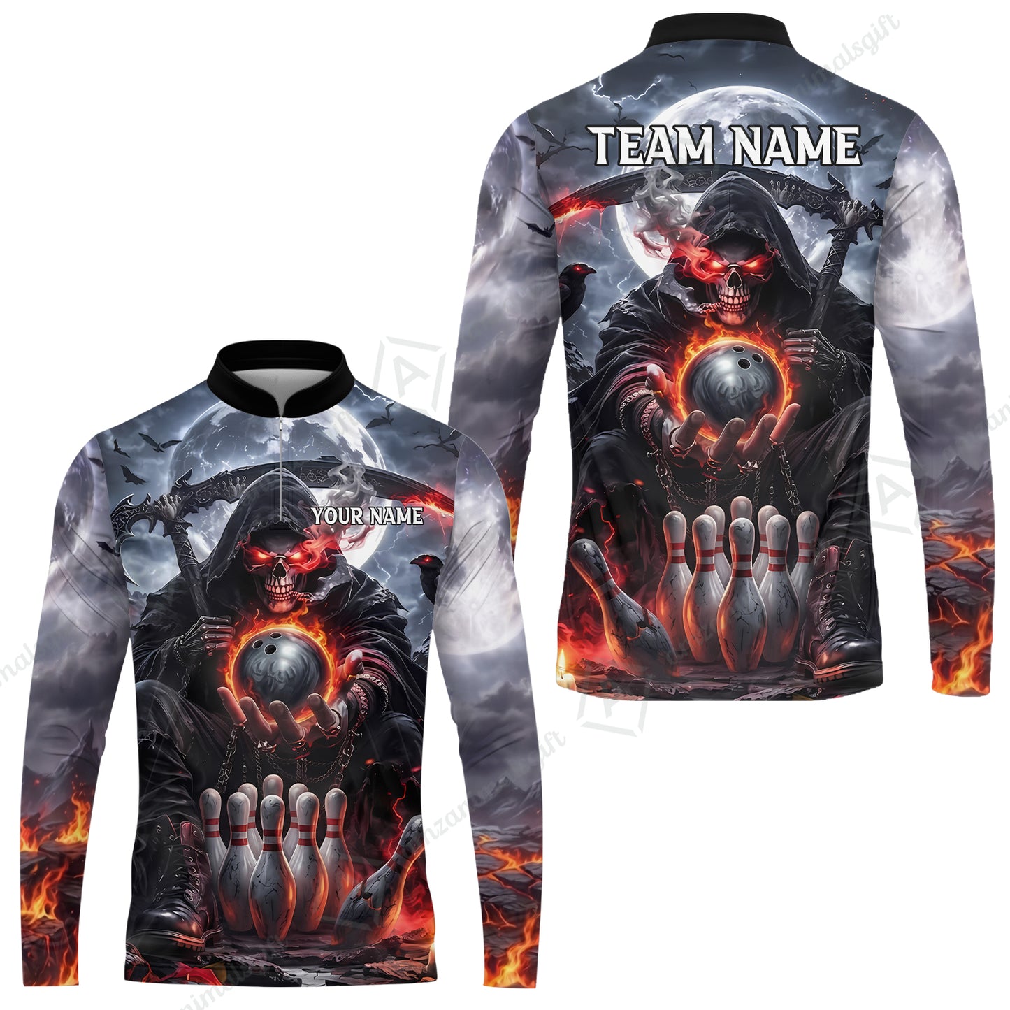 Long Sleeve Jersey Shirt||Red