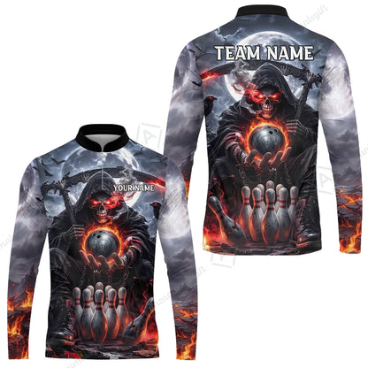 Long Sleeve Jersey Shirt||Red