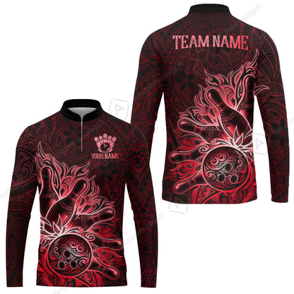 Long Sleeve Jersey Shirt||Red