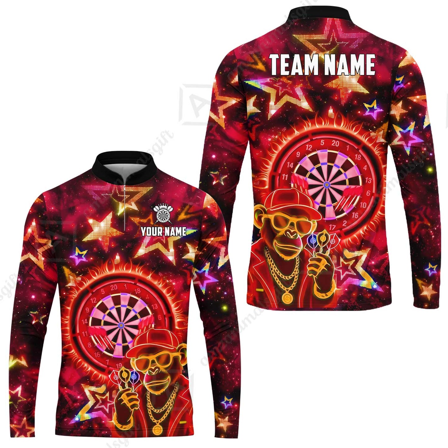 Long Sleeve Jersey Shirt||Red