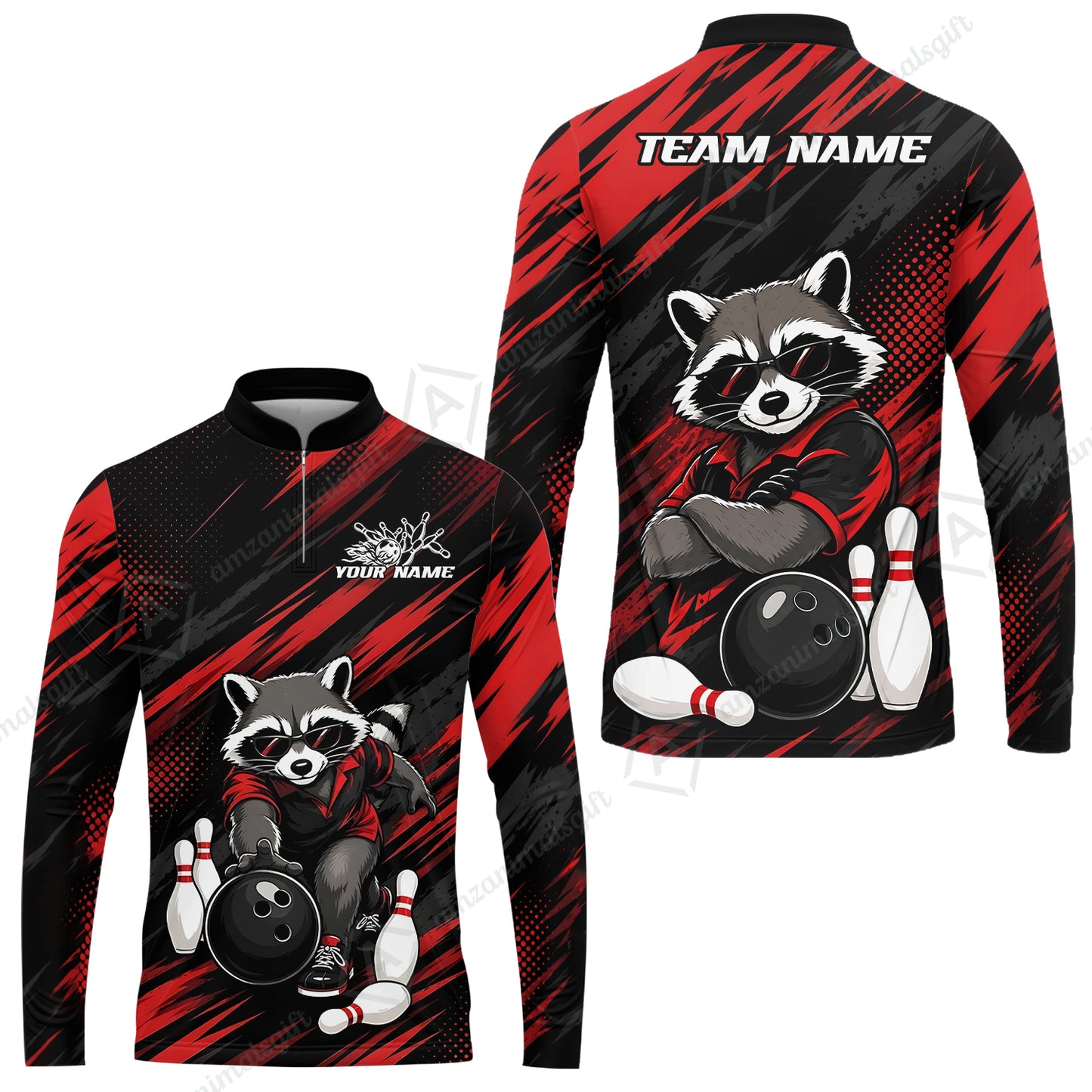 Long Sleeve Jersey Shirt||Red