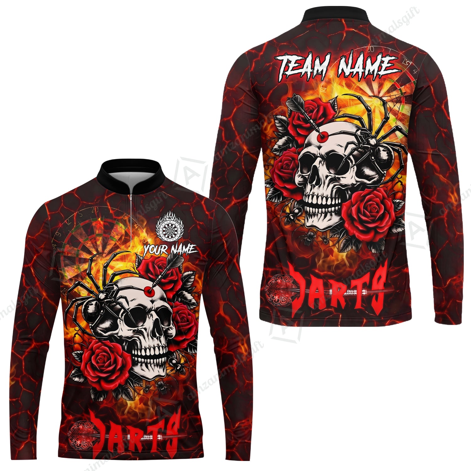 Long Sleeve Jersey Shirt||Red