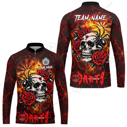 Long Sleeve Jersey Shirt||Red