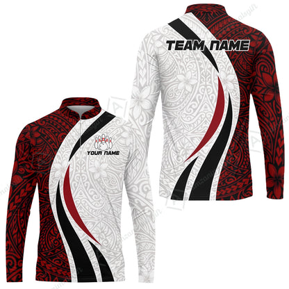Long Sleeve Jersey Shirt||Red