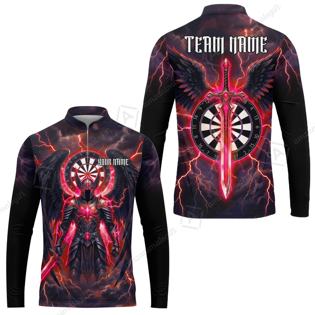 Long Sleeve Jersey Shirt||Red