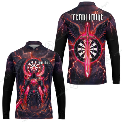 Long Sleeve Jersey Shirt||Red