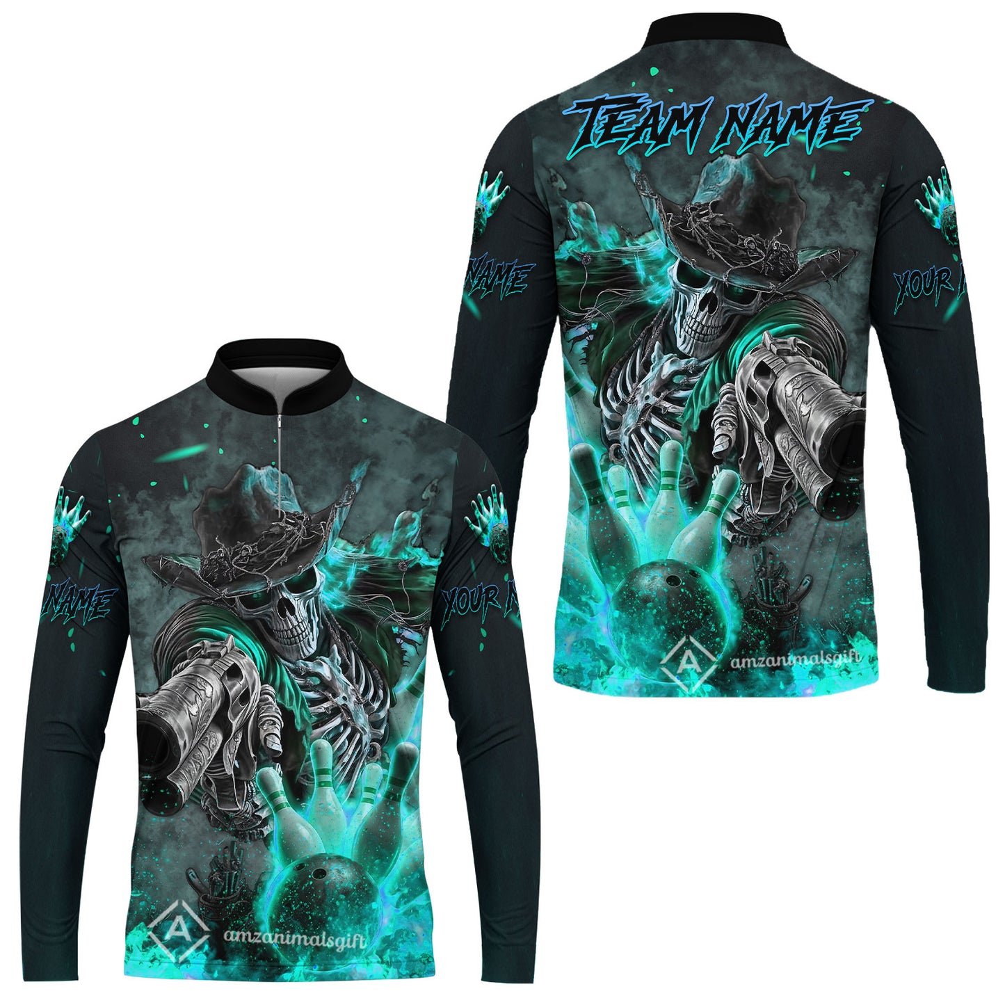 Long Sleeve Jersey Shirt||Turquoise