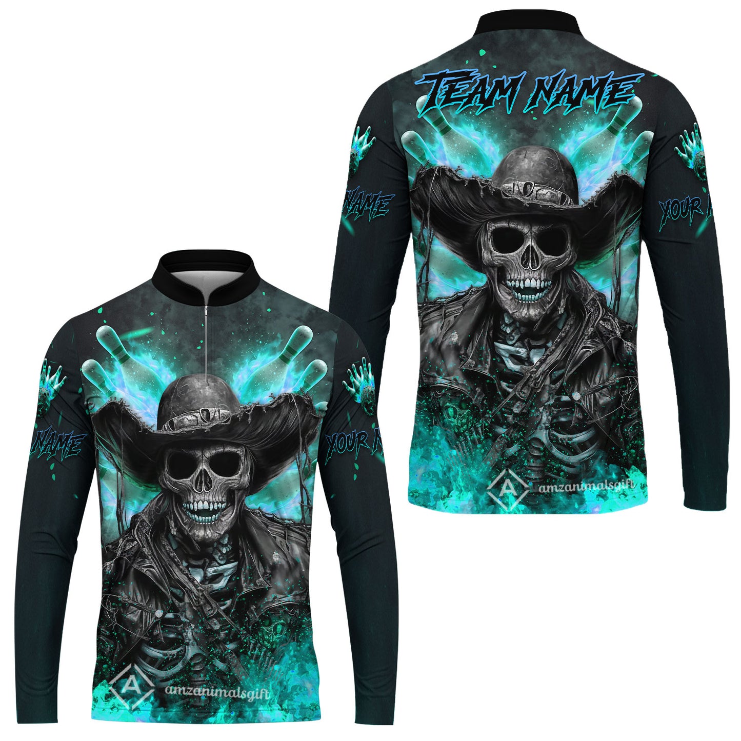 Long Sleeve Jersey Shirt||Turquoise