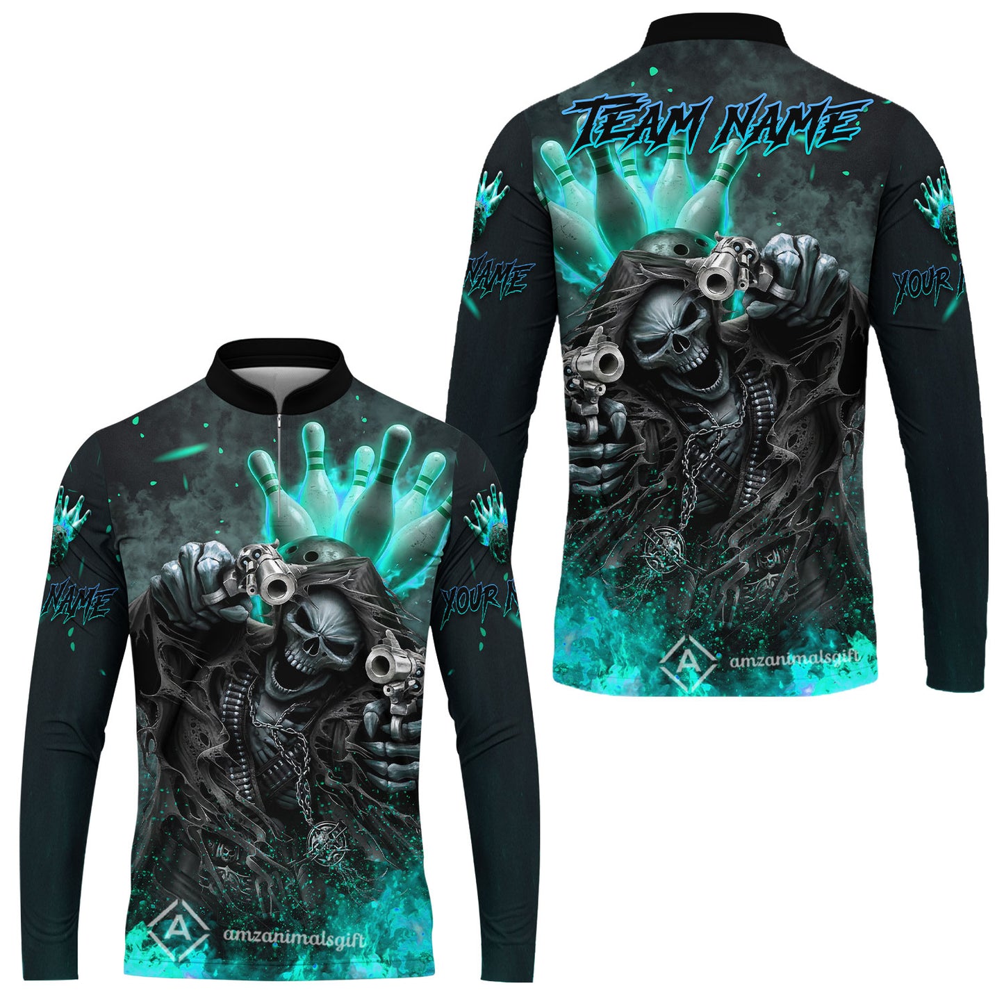Long Sleeve Jersey Shirt||Turquoise