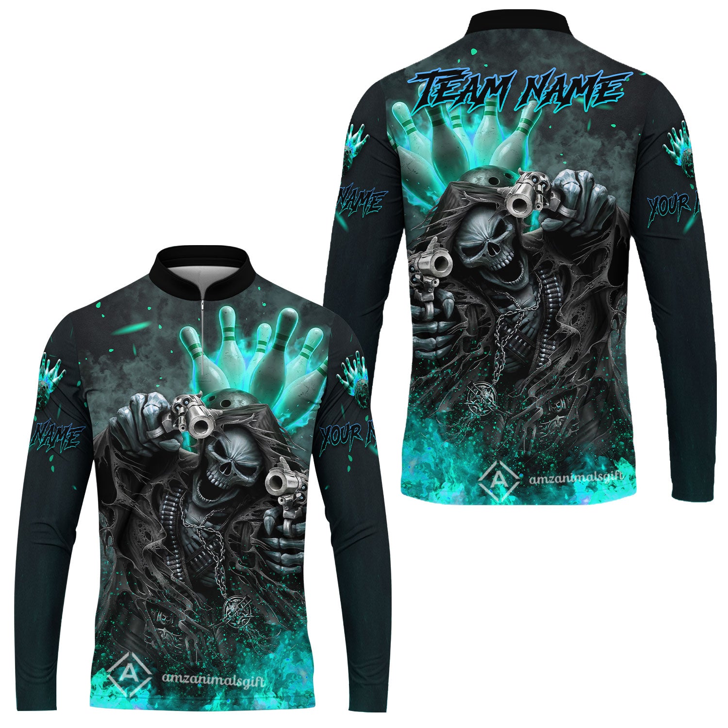 Long Sleeve Jersey Shirt||Turquoise