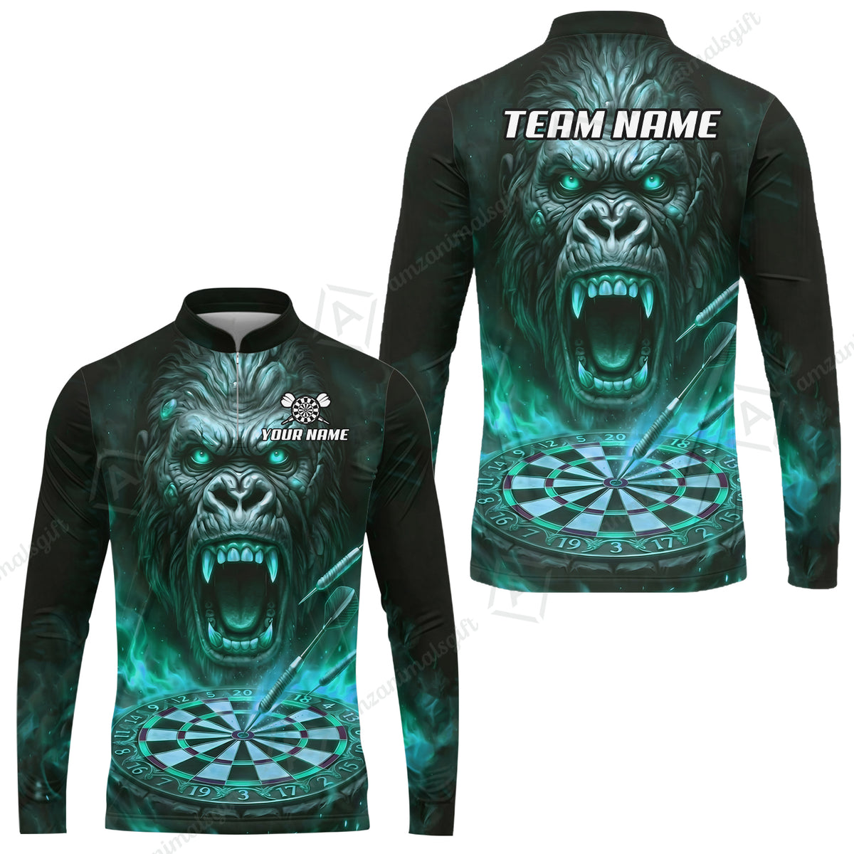 Long Sleeve Jersey Shirt||Turquoise
