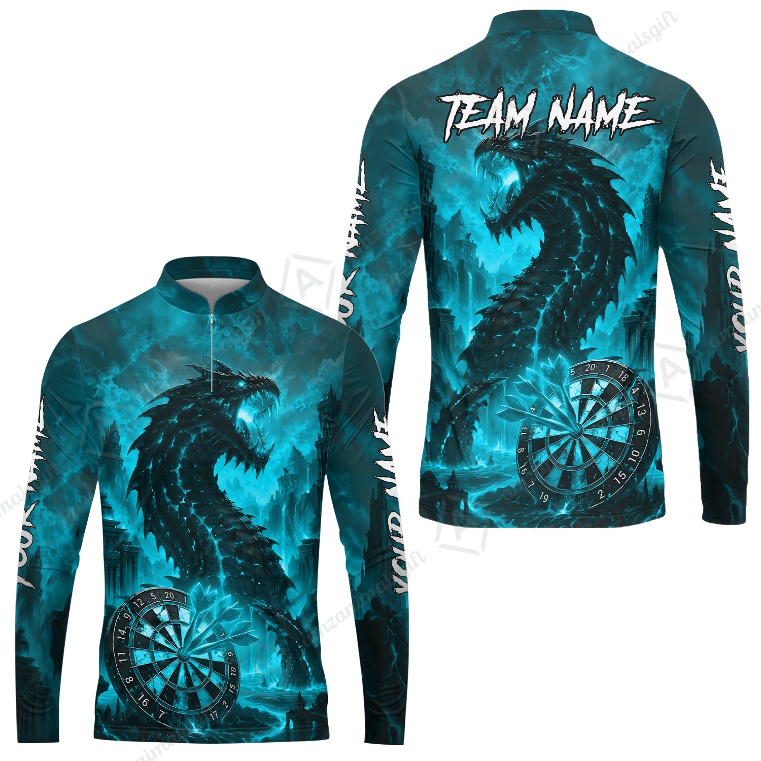 Long Sleeve Jersey Shirt||Turquoise