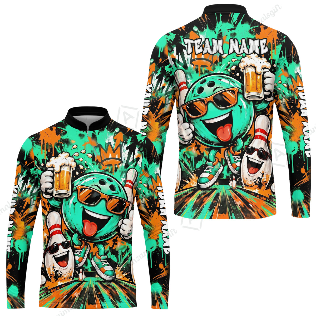 Long Sleeve Jersey Shirt||Turquoise