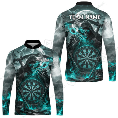 Long Sleeve Jersey Shirt||Turquoise