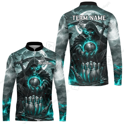 Long Sleeve Jersey Shirt||Turquoise