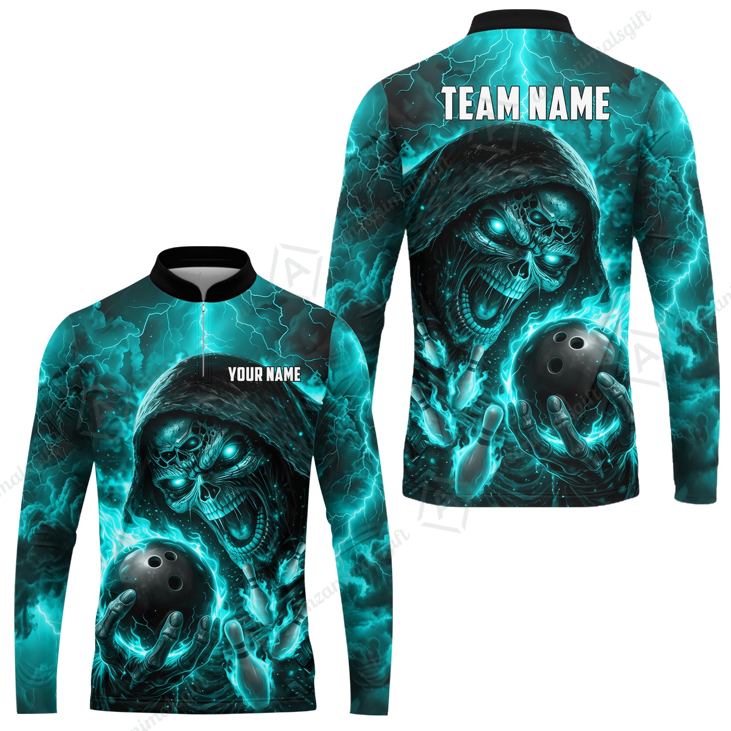 Long Sleeve Jersey Shirt||Turquoise