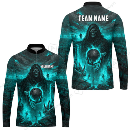 Long Sleeve Jersey Shirt||Turquoise