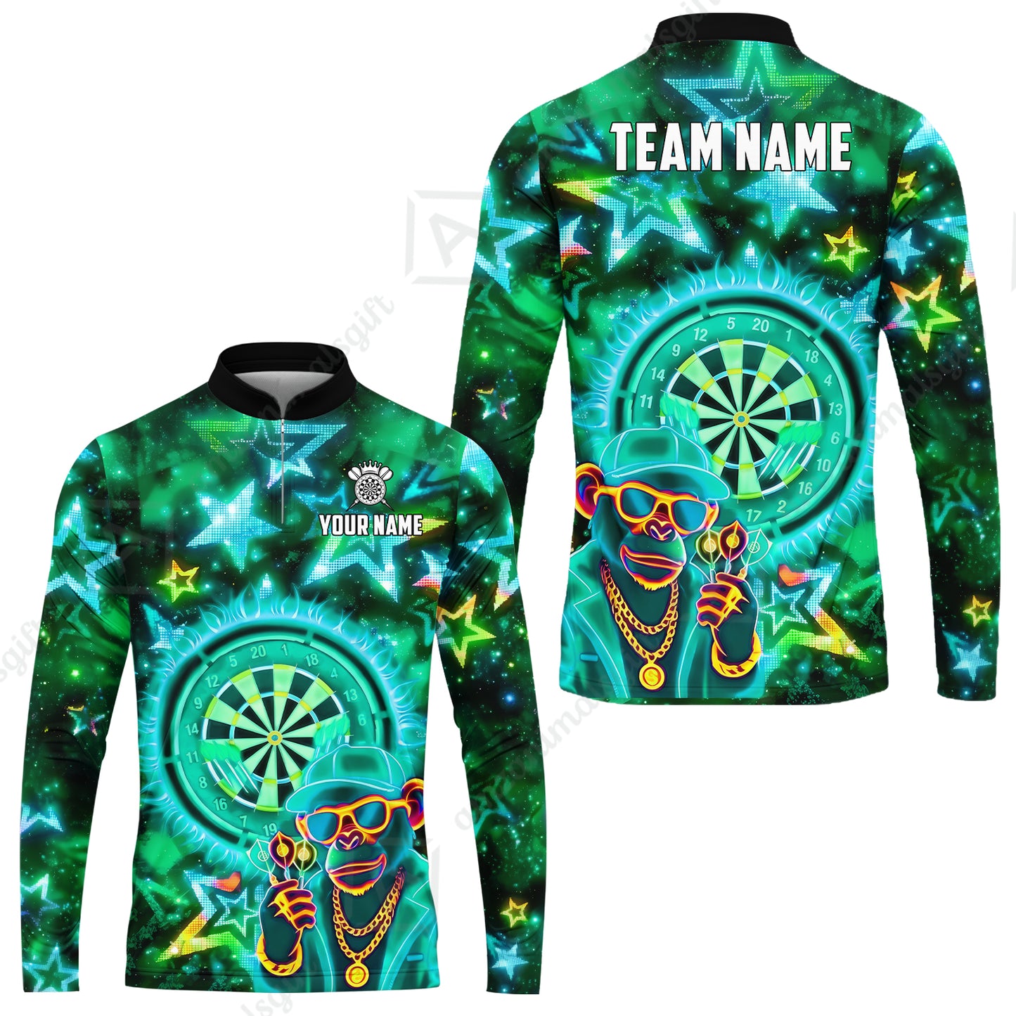 Long Sleeve Jersey Shirt||Turquoise