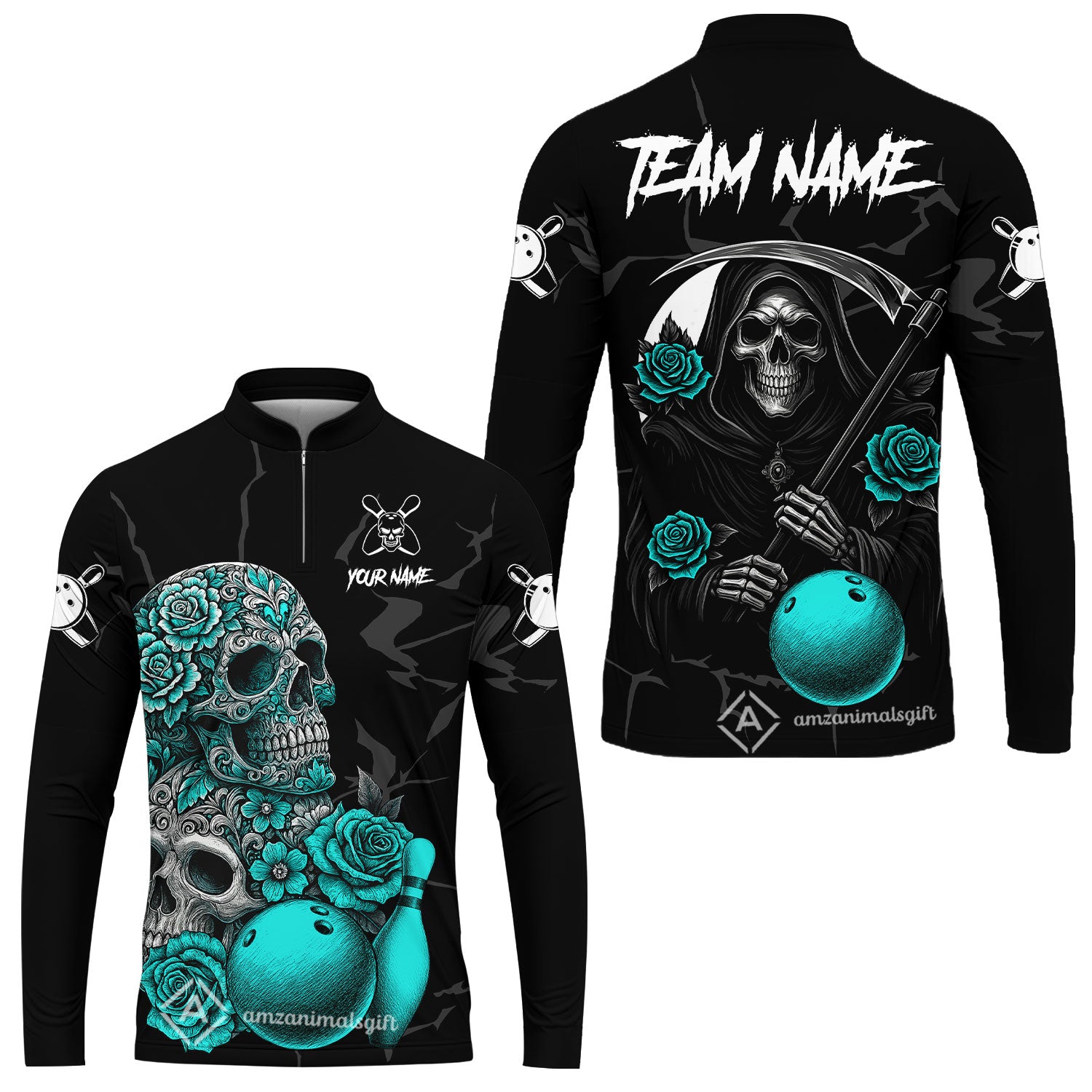 Long Sleeve Jersey Shirt||Turquoise