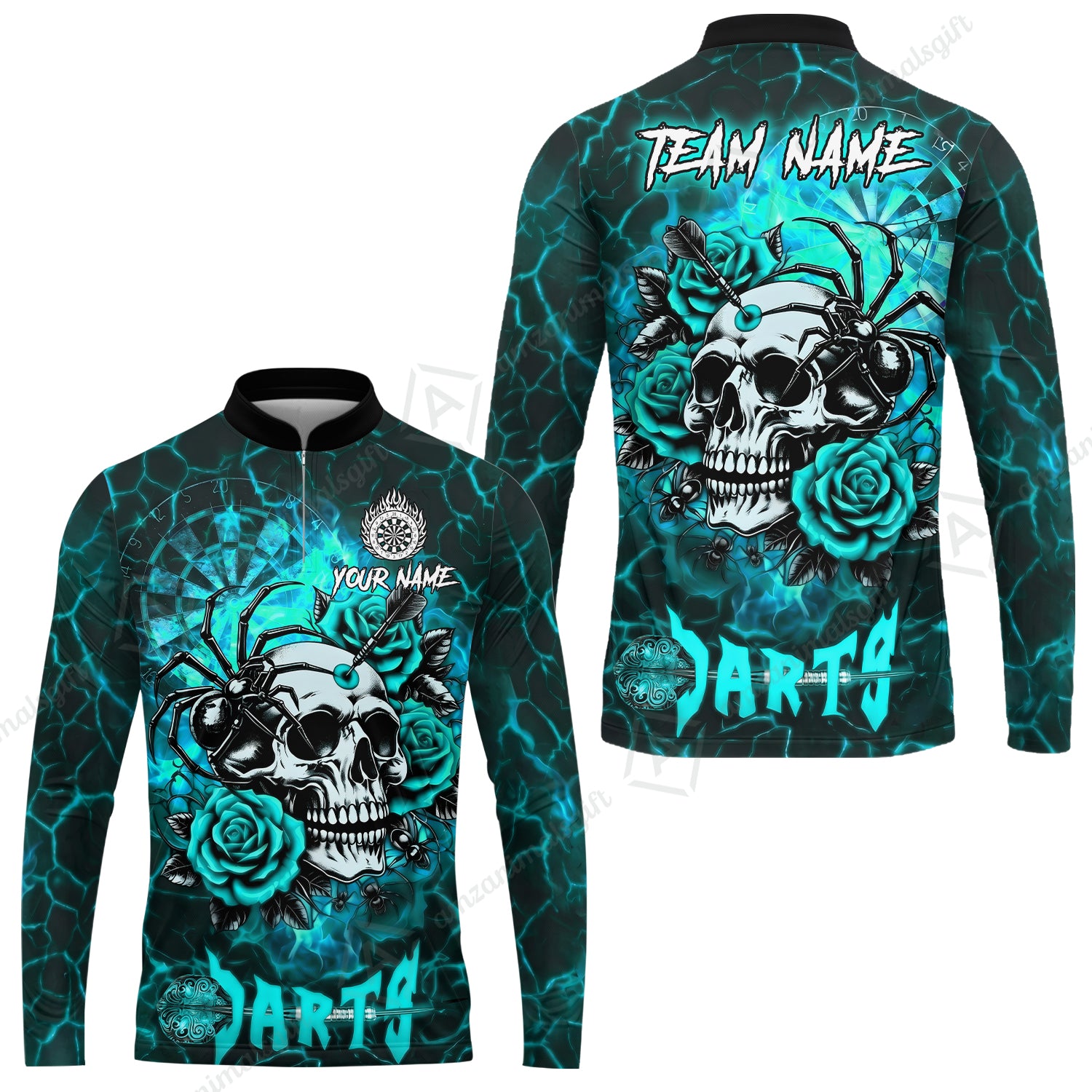 Long Sleeve Jersey Shirt||Turquoise