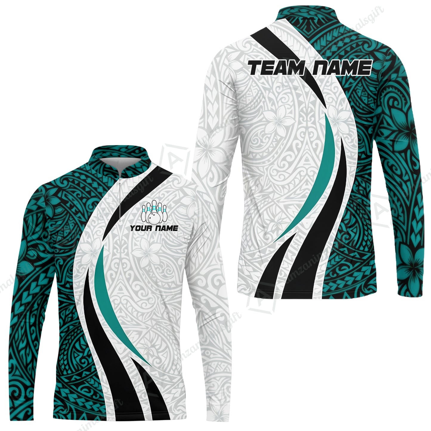 Long Sleeve Jersey Shirt||Turquoise
